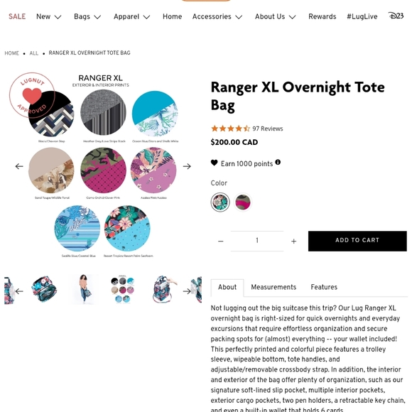 24HR SALE...EUC Lug Tracker XL Overnight Tote - Picture 16 of 16